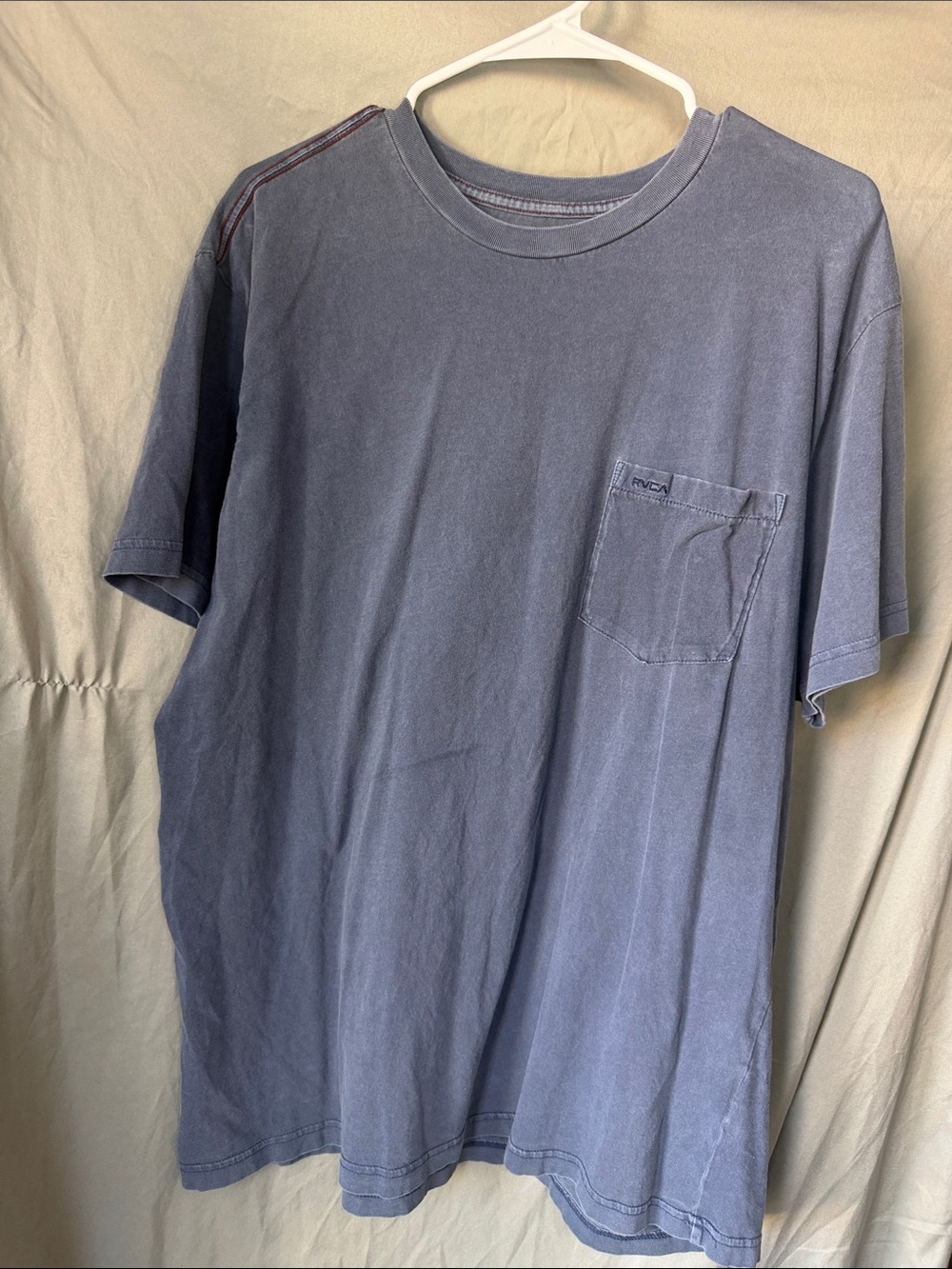 RVCA Men’s Short Sleeve Pocket Tee - Faded Blue